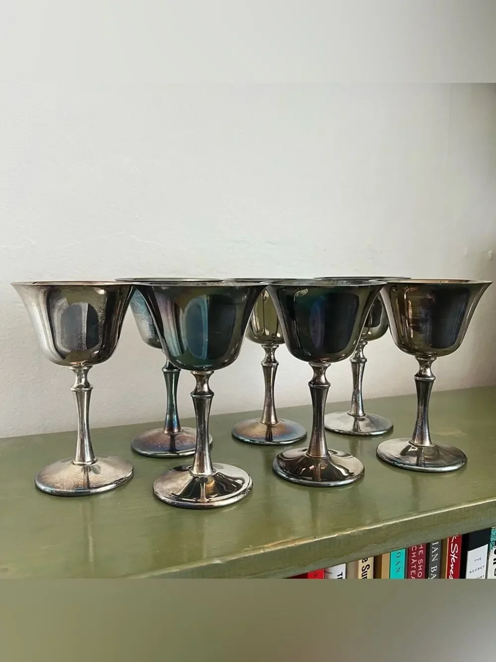 Vintage El de Uberti Italy Silverplate Cups - Set of 7